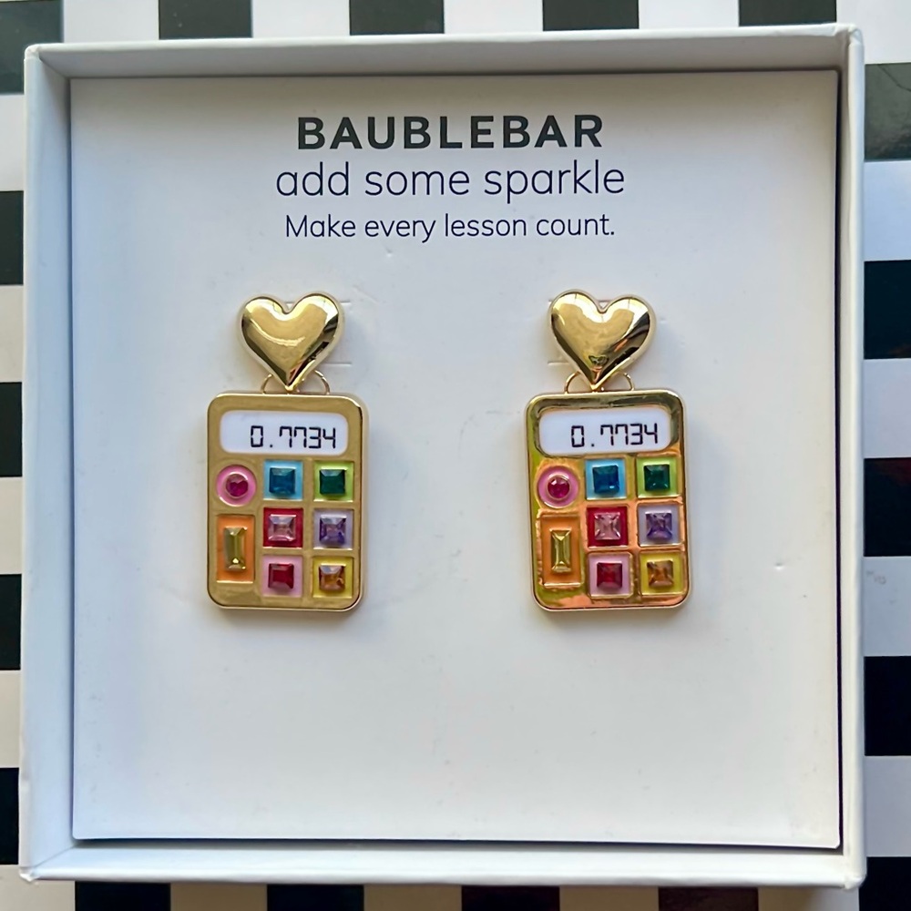 BaubleBar Calculator Earrings 💖💛